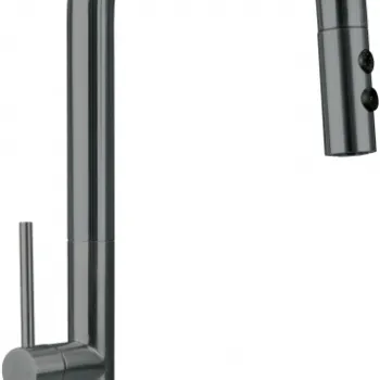 Baterie chiuveta bucatarie cu dus extractibil Deante Olfato, titan mat imagine