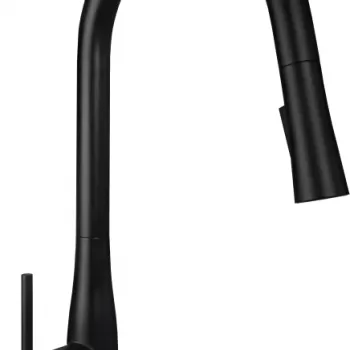 Baterie chiuveta bucatarie cu dus extractibil neagra Deante Lukrecja imagine