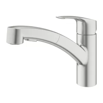 Baterie chiuveta bucatarie cu dus extractibil Supersteel Grohe Eurosmart New imagine