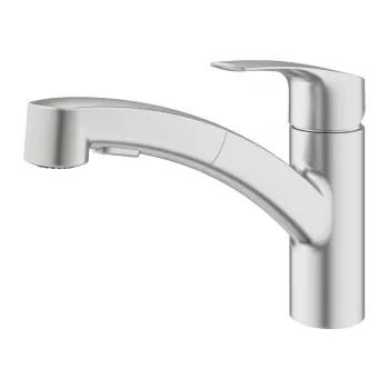 Baterie chiuveta bucatarie cu dus extractibil Supersteel Grohe Eurosmart New imagine