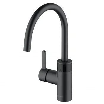 Baterie chiuveta bucatarie cu senzor Kludi E-Go alimentare baterie Li 6V negru mat intens imagine