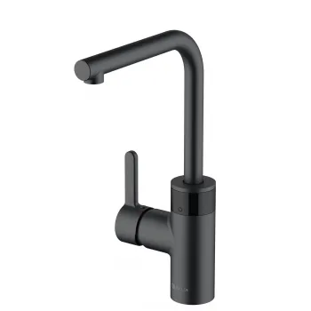 Baterie chiuveta bucatarie cu senzor Kludi E-Go alimentare la retea negru mat imagine