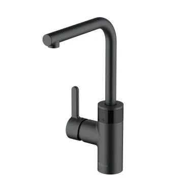 Baterie chiuveta bucatarie cu senzor Kludi E-Go alimentare la retea negru mat imagine