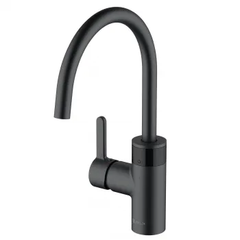 Baterie chiuveta bucatarie cu senzor Kludi E-Go alimentare la retea negru mat intens imagine