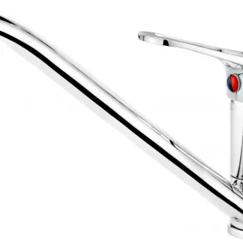 Baterie chiuveta bucatarie Deante Lobo, pipa pivotanta 211 mm, crom lucios imagine