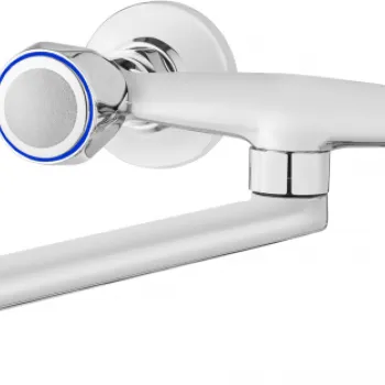 Baterie chiuveta bucatarie dubla comanda Deante Teno crom lucios imagine