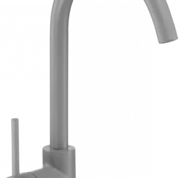 Baterie chiuveta bucatarie gri mat, monocomanda, Deante Milin imagine