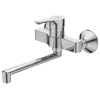 Baterie chiuveta bucatarie Ideal Standard Alpha cu montaj perete crom lucios imagine