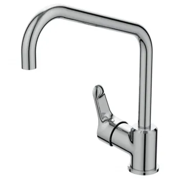 Baterie chiuveta bucatarie Ideal Standard Alpha cu pipa inalta crom lucios imagine