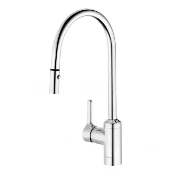 Baterie chiuveta bucatarie Kludi Bingo Star cu dus extractibil crom lucios imagine