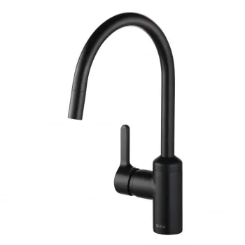 Baterie chiuveta bucatarie Kludi Bingo Star cu dus extractibil negru mat imagine