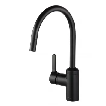 Baterie chiuveta bucatarie Kludi Bingo Star cu dus extractibil negru mat imagine