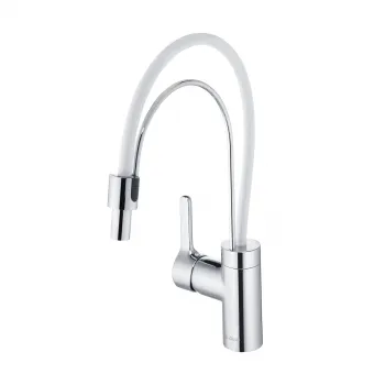 Baterie chiuveta bucatarie Kludi Bingo Star cu dus extractibil si pipa flexibila crom lucios imagine