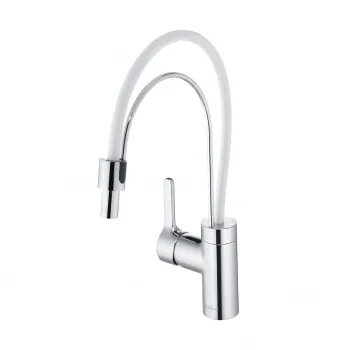 Baterie chiuveta bucatarie Kludi Bingo Star cu dus extractibil si pipa flexibila crom lucios imagine