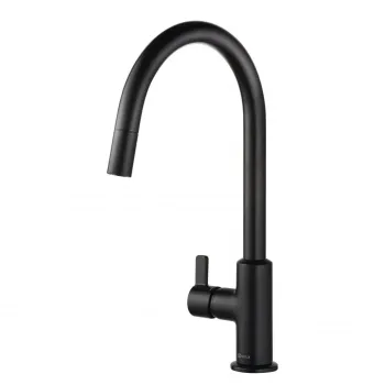 Baterie chiuveta bucatarie Kludi Bingo Star XS cu dus extractibil negru mat imagine