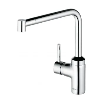 Baterie chiuveta bucatarie Kludi L-ine cu dus extractibil crom lucios imagine