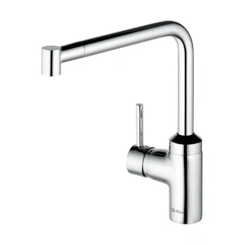 Baterie chiuveta bucatarie Kludi L-ine cu dus extractibil crom lucios imagine