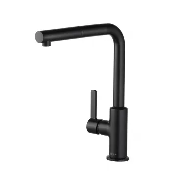 Baterie chiuveta bucatarie Kludi L-ine S cu dus extractibil negru mat imagine