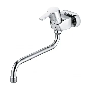 Baterie chiuveta bucatarie Kludi Logo Neo montare perete crom lucios imagine