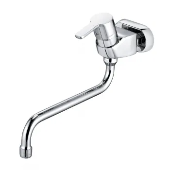 Baterie chiuveta bucatarie Kludi Logo Neo montare perete crom lucios imagine