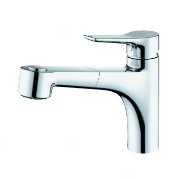 Baterie chiuveta bucatarie Kludi Mix cu dus extractibil, conector rapid, crom lucios imagine