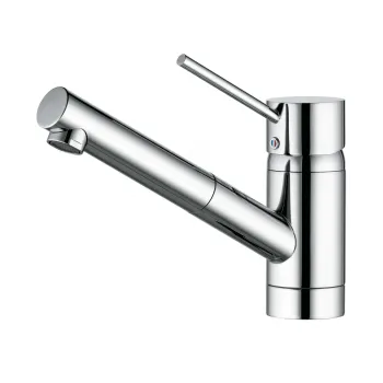 Baterie chiuveta bucatarie Kludi Scope cu dus extractibil si pipa pivotanta crom lucios imagine