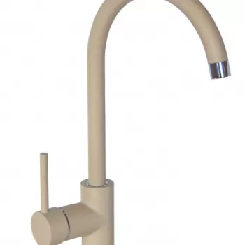 Baterie chiuveta bucatarie monocomanda bej mat Deante Nemezja imagine