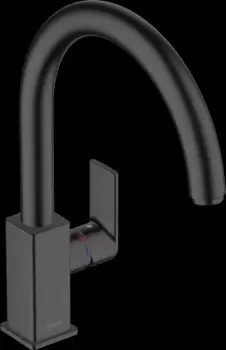Baterie chiuveta bucatarie neagra, monocomanda, patrata Hansgrohe Vernis Shape M35 71871670 imagine