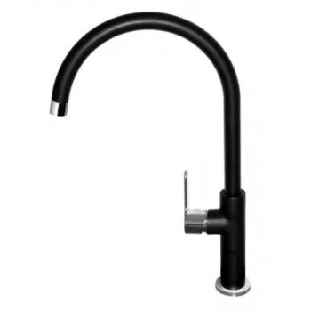 Baterie chiuveta bucatarie negru mat Alveus Arc 80 imagine