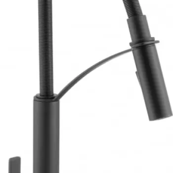 Baterie chiuveta bucatarie negru mat cu dus extractabil Deante Gerbera imagine