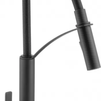 Baterie chiuveta bucatarie negru mat cu dus extractabil Deante Gerbera imagine