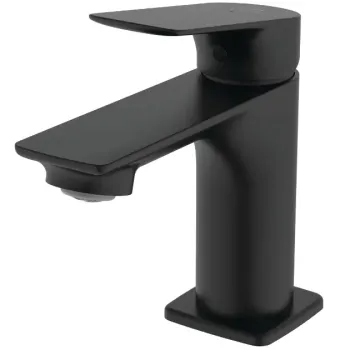 Baterie cu monatre pe lavoar, negru mat, cu ventil inclus, Ideal Standard Ceralife C imagine
