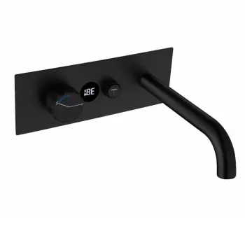 Baterie de baie incastrata cu afisaj temperatura, culoare negru mat, Digital Form imagine