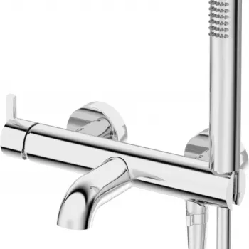 Baterie de cada cu set de dus, finisaj cromat, design modern, Deante SILIA imagine