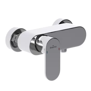 Baterie dus Cersanit Elio, alb crom lucios imagine