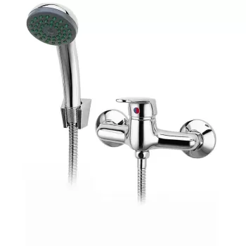 Baterie dus cu set dus para si furtun culoare crom Ferro Smile imagine