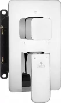 Baterie dus cu termostat incastrata crom Deante, Azalia imagine