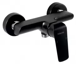 Baterie dus culoare negru, montaj pe perete Ferro Tina imagine