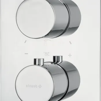 Baterie dus Deante Box Round incastrata pentru corp ingropat, crom lucios imagine
