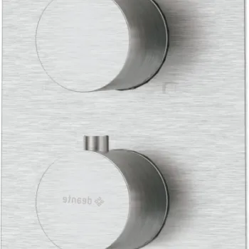 Baterie dus Deante Box Round incastrata pentru corp ingropat, otel slefuit imagine