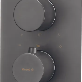 Baterie dus Deante Box Round incastrata pentru corp ingropat, titan imagine