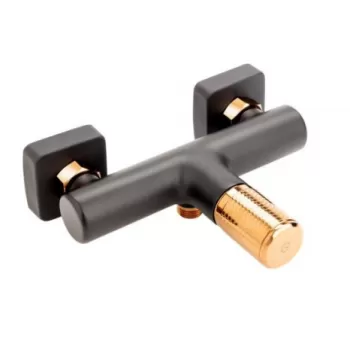 Baterie dus FDesign Ardesia, negru mat rose gold lucios imagine