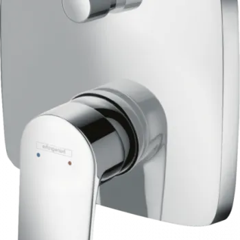 Baterie dus Hansgrohe Metris incastrata pentru corp ingropat, patrata, crom 31454000 imagine