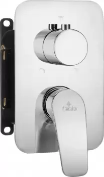 Baterie dus incastrata cu termostat crom Deante, Cynia imagine