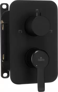 Baterie dus incastrata cu termostat neagra Deante, Arnika imagine