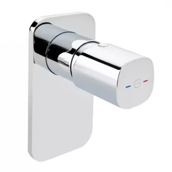 Baterie dus incastrata FDesign Meandro, corp incastrat inclus, crom lucios imagine