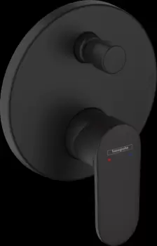 Baterie dus incastrata, monocomanda culoare negru mat Hansgrohe Vernis Blend 71466670 imagine