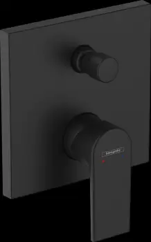 Baterie dus incastrata, monocomanda culoare negru mat Hansgrohe Vernis Shape 71468670 imagine