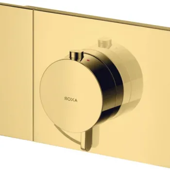 Baterie dus incastrata termostatata culoare auriu lucios Hansgrohe Axor One imagine