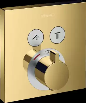 Baterie dus incastrata termostatata culoare auriu lucios Hansgrohe ShowerSelect 15763990 imagine